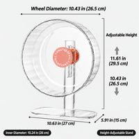 Super Silent Hamster Wheel 10.2 Inch, Magnetic Running Wheel - Peach Pink / Medium(10.4 inch) - image 2