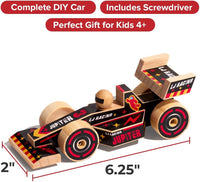 Little Jupiter DIY Wooden Kits w/Stickers, Kids Building Kit - Open Wheel Race Car - image 4