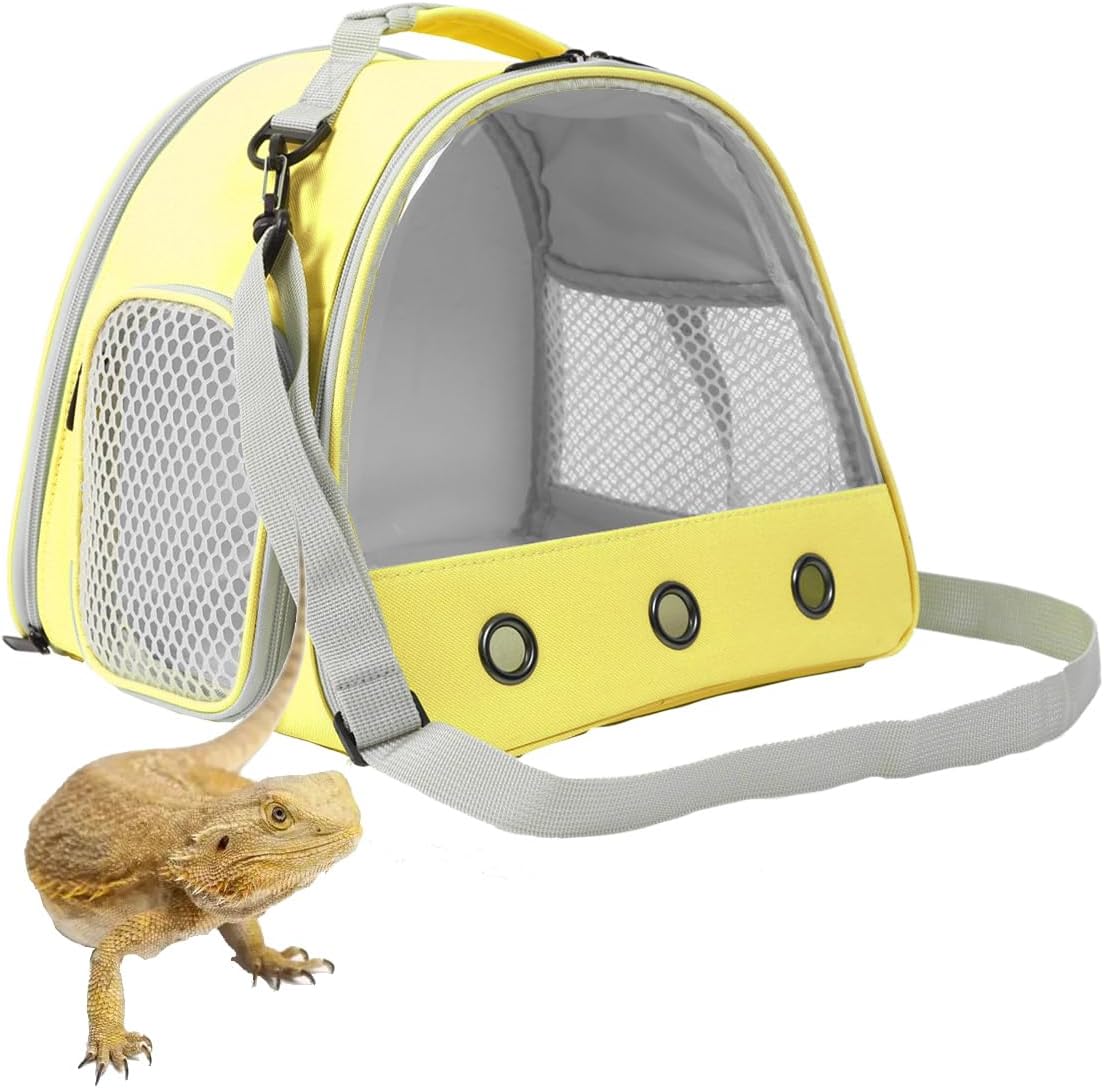 Bearded Dragon Travel Carrier, Lizards Carrier - Yellow / Carrier
