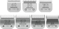 10# Dog Grooming Ceramic Blades, Compatible with Andis, Oster A5 - 10+30+40+7F+5F+4F+3F / Silver