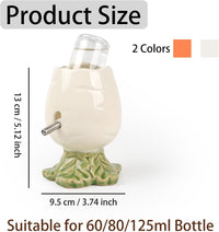 Adjustable No Drip Ceramic Hamster Water Bottle for Glass Tank – Essentials for Small Pets - White Carrot - image 4