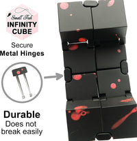 Infinity Cube Fidget Toys for Kids - Black-red / 1.5 x 1.5 Inches - image 4