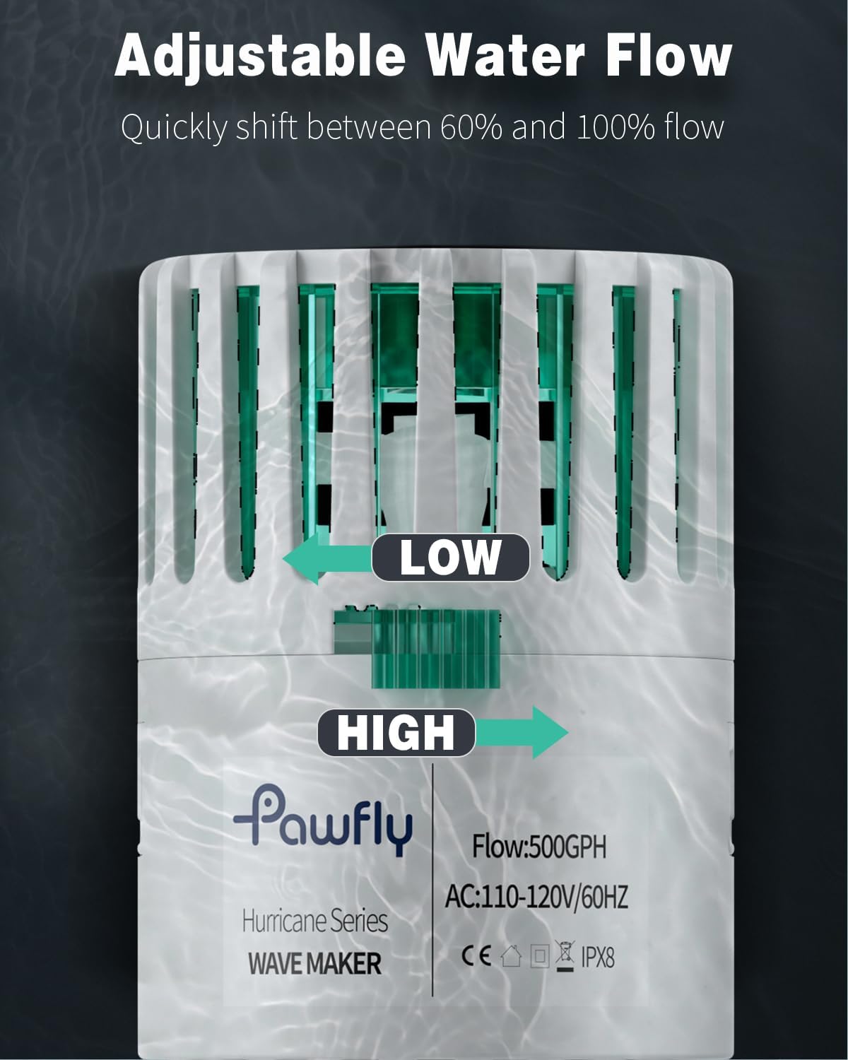 Pawfly Wave Maker for Aquarium, 800 GPH 3W Aquarium Powerhead - for Tanks up to 35 Gallons - image 3