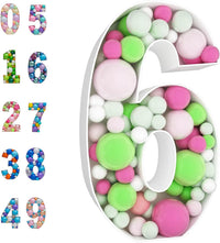 JoyBox Design 3FT DIY Mosaic Balloon Number 1 Frame - Number 6