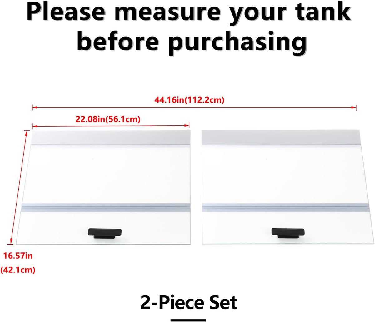 29.21x11.69 x0.16in Clear Tempered Glass Canopy – Essentials for Fish - 2PCS-22.08x16.57in - image 2