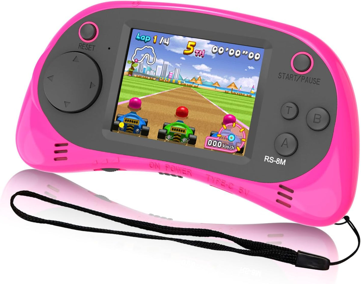 EASEGMER kids handheld game console RS-8M with 2.5 inch screen in blue - view 4