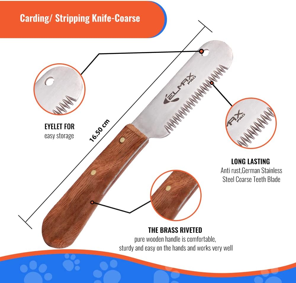 Professional Stripping Knife for Dogs - Pack of 3 / Rosswood - image 4