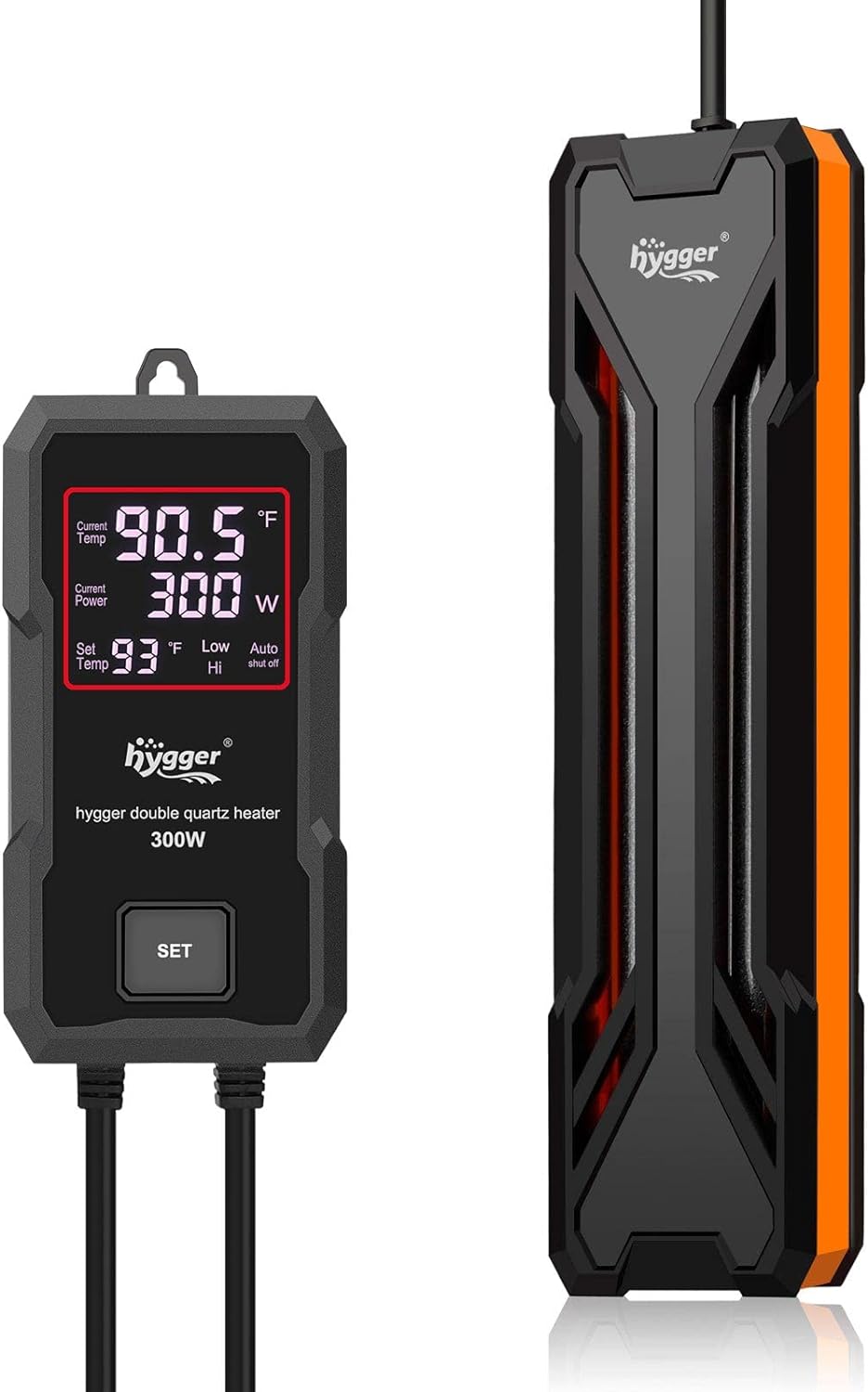 hygger Aquarium Heater 300W/500W/800W/1000W - 300W for 40-80 Gallon