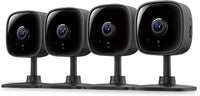 Tapo 1080P Indoor Security Camera, Baby Monitor, Dog Camera - 1080P / Black / 4-Pack