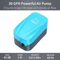 Pawfly Aquarium 15-40 GPH Compact Air Pump Quiet Oxygen Aerator Pump - 3-20 Gallon (Pack of 3) / Basic - image 2