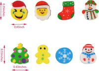 300PCS Mini Cute Animals and Fruits Pencil Erasers for Kids Bulk – Fun for Kids & Family - small / Christmas - image 3