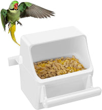 Pawfly 2 Pcs Bird Feeder, Hanging Plastic Water Dispenser with Hooks, Food Bowl for Small Parakeet - 1 PC