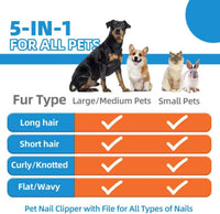 Bath Grooming Kit for Pets, Hair Brush Set with Towel - 6-Blue - image 2