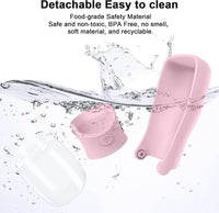 Portable Dog Water Bottle Dispenser [Leak Proof & Foldable] Dog - Pink / 12OZ - image 3