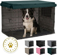 GORILLA GRIP Dog Enclosure Crate Cover Kennel Cage Topper 42in - Hunter Green / 36" X 23" X 25"