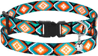 Tribal Aztec Cat Collar 2-Pack, Breakaway with Bell – Essentials for Cats - Ethnic & Tribal, 2-Pack, 7-11" - image 3