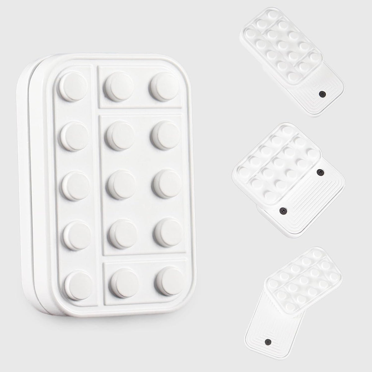 Fidget Toys Adults Magnetic Desk Toy Metal Fidgets Slider - Matte White