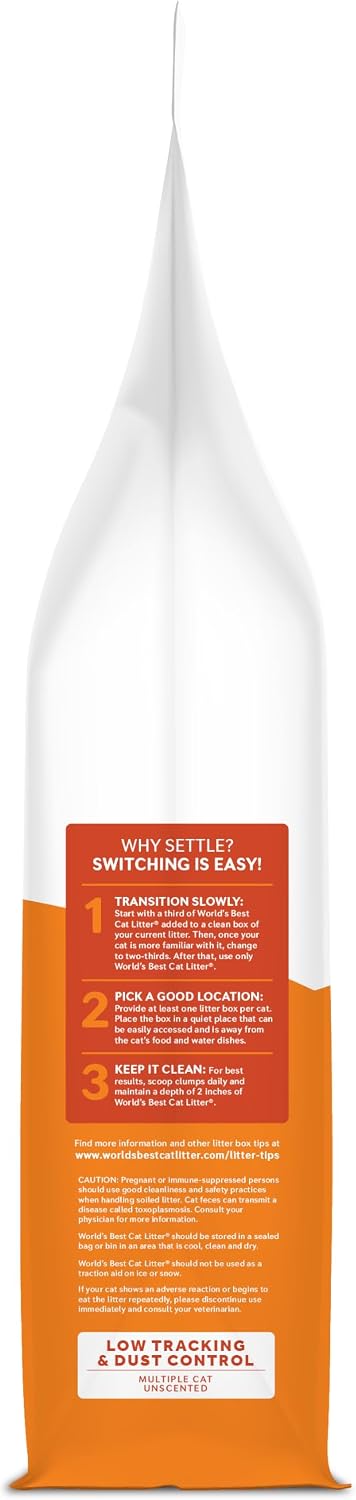 World's Best Cat Litter Low Tracking & Dust Control, Unscented - 8lb - image 3