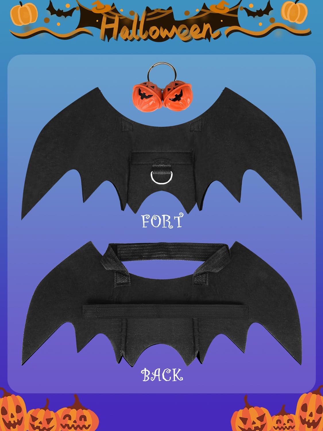 Halloween Dog Bat Wings Costume - X-Large - image 3
