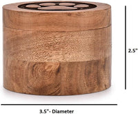 EDHAS Acacia Wood Decorative Urns Funeral Cremation Urn for Ashes - image 2