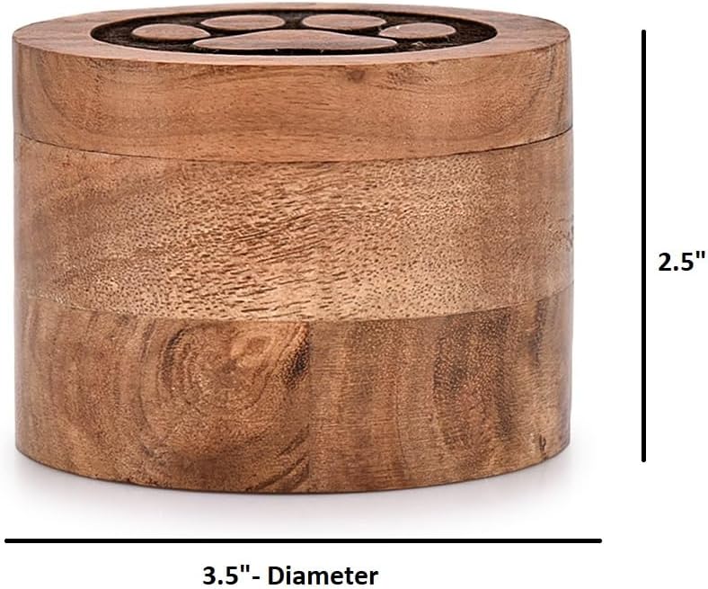 EDHAS Acacia Wood Decorative Urns Funeral Cremation Urn for Ashes - image 2