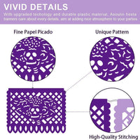 Asoulin 6 PCS Papel Picado Dia De Los Muertos - Multicolour - image 3