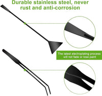 Quarium Aquascape Tools Kits, 4 in 1 Anti-Rust Aquatic Plant Aquascaping Tool Stainless Steel Black Tweezers Scissors Spatula for Aquarium Tank Clean Fish Tank Aquascape Tools Sets (black)