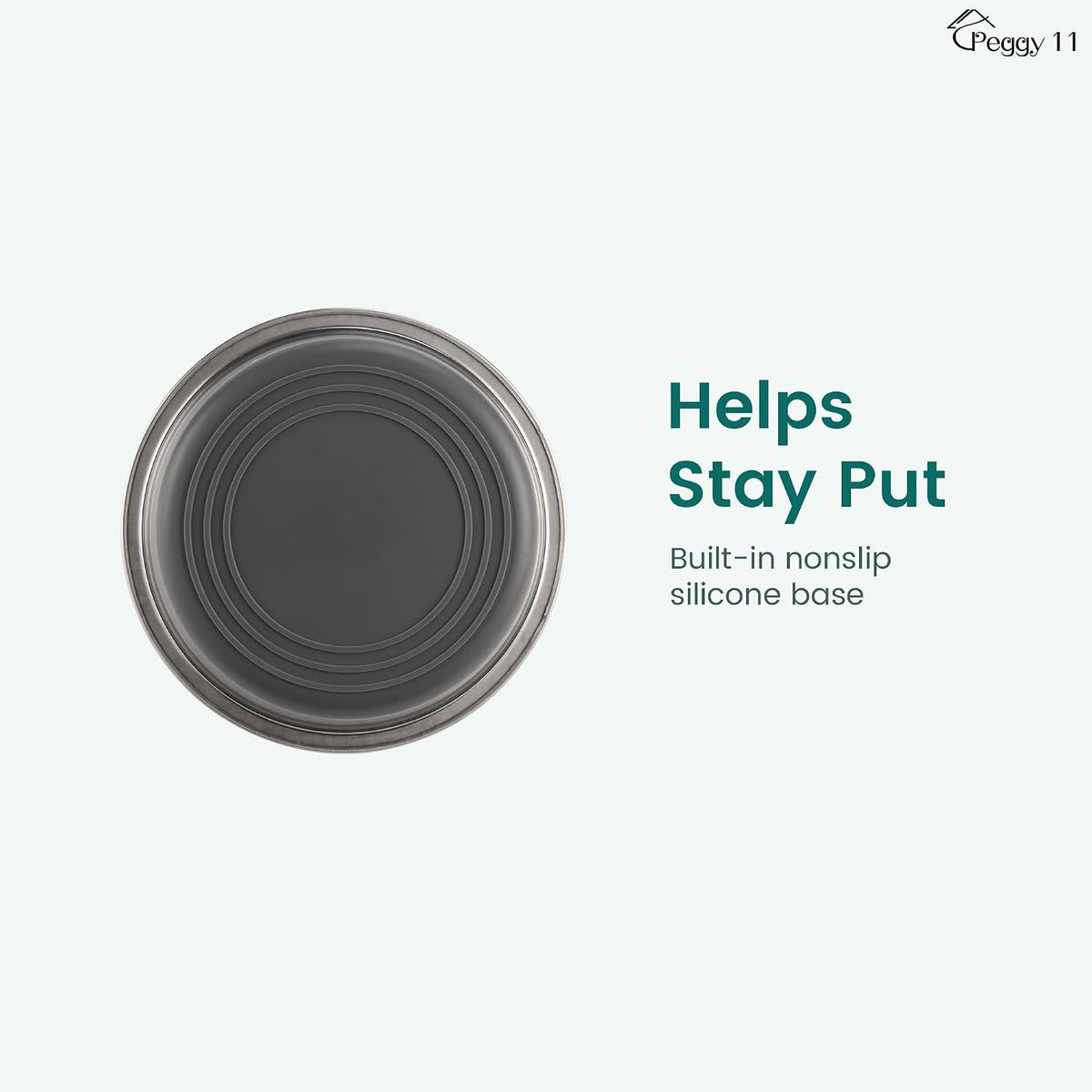 Nonslip Stainless Steel Dog Bowls, 3.8 US Cup Each - 2 Cup - image 2