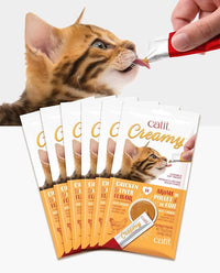 Catit Creamy Lickable Cat Treat, Healthy Cat Treat, Chicken & Liver, 5 Count (Pack of 30)