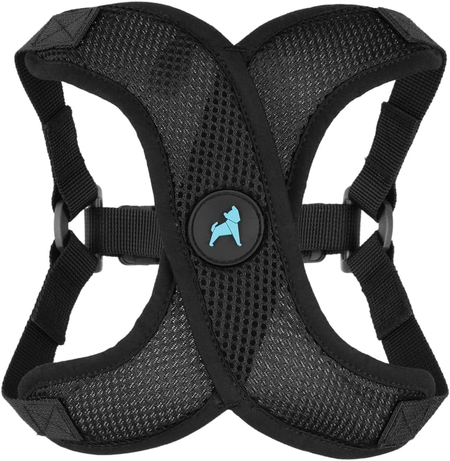 Gooby Comfort X Step-in Lite Harness, Choke-Free - Medium (16-20") / Black