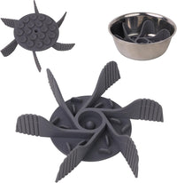 HTB Elevated Dog Bowls, Adjustable Pet Bowl Stand - Metal&Bamboo-11.2" to 16"H - image 4
