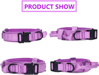 Tactical Dog Collar Adjustable Military Nylon Dog Collar with Control - Medium (Pack of 1) / Purple - image 3