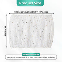 Bird Cage Seed Catcher, Seed Catcher Guard Net Cover - Star-white / 15.7" x87" - image 3