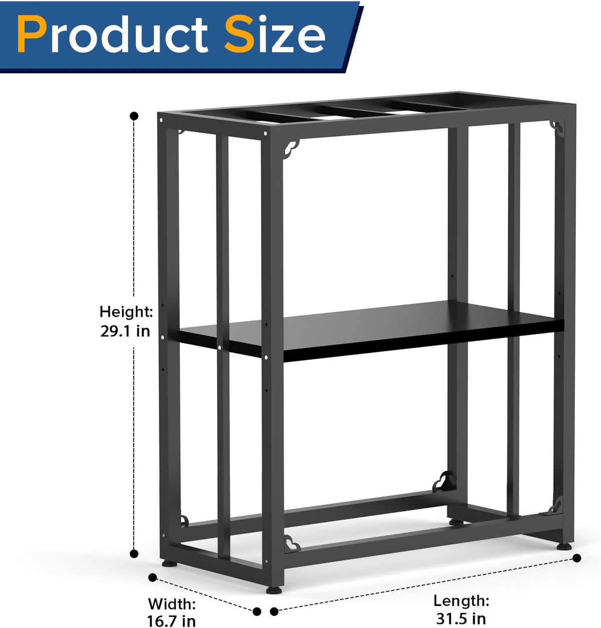 TOCRETOARE Fish Tank Stand 40 Gallon - 31.5"x16.7"x29.1" - image 2