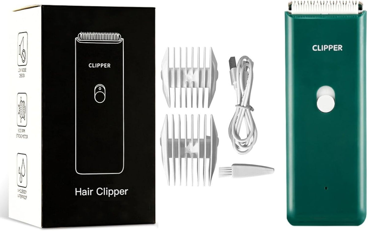 Dog Clippers,Quiet Washable USB Rechargeable Cordless Dog Grooming Kit,Electric Pets Hair Trimmers - Green Clipper
