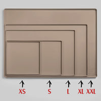 DogBuddy Dog Food Mat, Waterproof Silicone Pet Bowl Mats with Raised Edge – Essentials for Dogs - 11.2"L x 11.2"W / Taupe - image 4