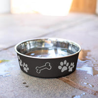 Loving Pets Bella Dog Bowls, Stainless Steel Dog & Cat Bowls - Espresso / X-Large (65-100lbs) - image 2