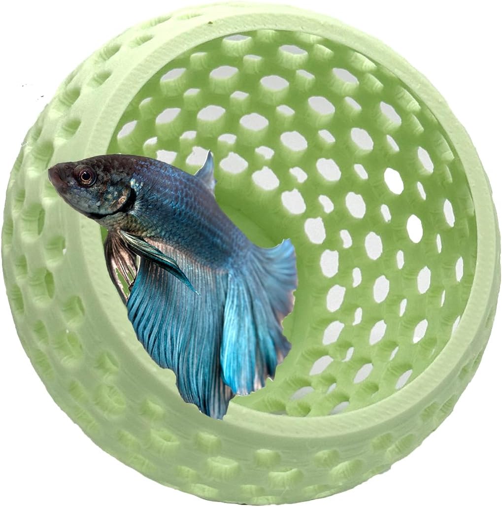 CTWPets Betta Bulb Hide 2.0, Betta Bed & Aquarium Cave - Minty Dream