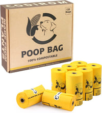 Certified Home Compostable Dog Poop Bags, 270 Plant Based Bags – Essentials for Dogs - Maize Yellow / 120 Count (Pack of 1)