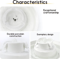 Lawfery Ceramic Cat Water Fountain - White - image 3
