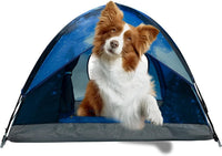 ASFANES Foldable Pet Tent for Medium Dogs & Cats - Navy Blue / L