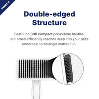 Healing Slicker Brush & Matt Splitter – Gentle Detangling & Shedding Control for Dogs & Cats, 306 Bristles, One-Touch Hair Removal & Safe Dematting Blade for Tangle-Free Grooming