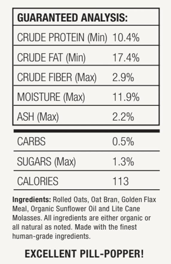 Horse Treats, Original Flavor, A Softer Cookie/Pill Popper Made w/Lite Molasses, Low Carb/Sugar, Wheat, Corn, Soy & Alfalfa Free. All Natural Ingredients, 2.5 lb