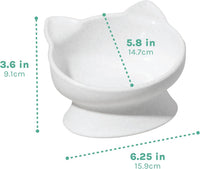 Kitty City Elevated Cat Bowls - White & Gray / Large - image 3