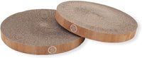 Necoichi Cat Scratcher Bowl Replacement for Indoor Cats - Regular / Oak