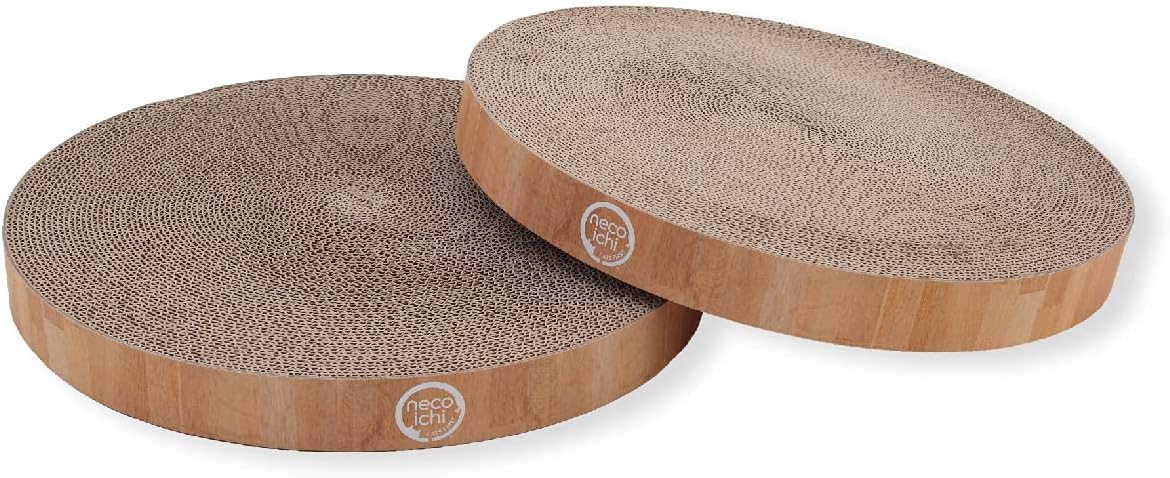 Necoichi Cat Scratcher Bowl Replacement for Indoor Cats - Regular / Oak