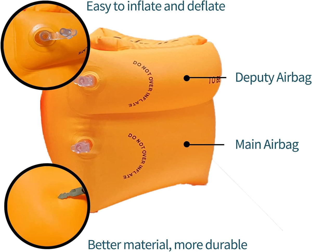 Ztikug inflatable arm floaties, 2 pack of PVC swim arm bands with inflater - view 15