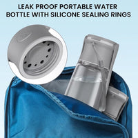 Portable Dog Water Bottle Dispenser [Leak Proof & Foldable] Dog - Grey / 19OZ - image 3