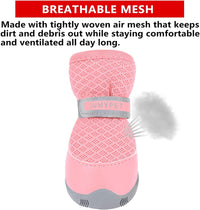 QUMY Dog Shoes for Small Dogs Hot Pavement Puppy Dog Boots & Paw - Pink / size 5: 2.25"x1.78"(L*W) - image 3