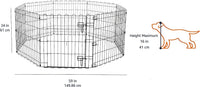 Amazon Basics Portable Foldable Octagonal Metal Exercise Dog Playpen - Single Door / 24"H - image 2